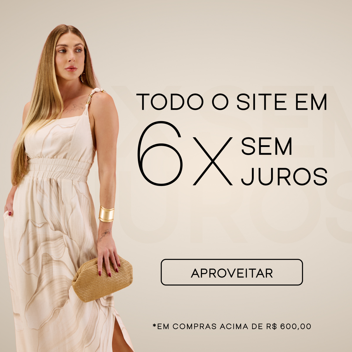 PARCELAMENTO EM 6X SEM JUROS