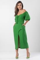 Vestido Midi Kímika Soul Music Verde.