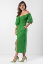 Vestido Midi Kímika Soul Music Verde.
