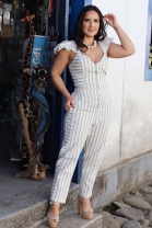 Macac&atilde;o Cal&ccedil;a K&iacute;mika Caj&aacute; Off White.