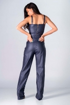 Conjunto de Calça e Cropped Paetê Azul Marinho