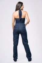 Macacão Jeans Frente Unica 