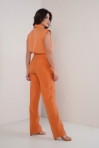 Conjunto de Cal&ccedil;a com Amarra&ccedil;&atilde;o e Regata Laranja 