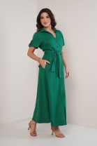 Chemise Longa de Mangas Curtas Verde