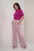 Conjunto de Calça Listrada e Blusa Pink 