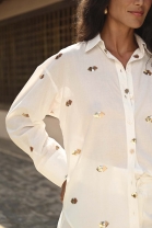 Camisa Manga Longa Bordada Off White 