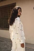 Camisa Manga Longa Bordada Off White 