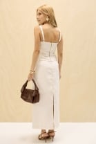 Conjunto de Saia Longa e Regata Off White