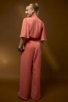 Conjunto de Calça e Blusa com Amarração Laranja