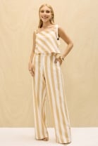 Conjunto de Calça e Blusa Soltinha Listrado