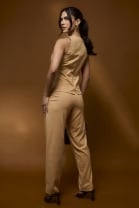 Conjunto de Calça e Colete Caramelo 