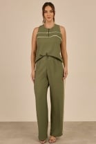 Conjunto de Calça e Regata Soltinha Verde 