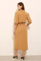 Conjunto de Saia Midi e Blusa Caramelo 