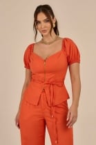 Conjunto de Calça e Blusa Laranja 