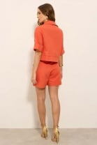 Conjunto de Short e Cropped Laranja 