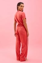 Conjunto de Calça e Blusa de Malha Vermelha