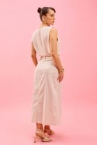 Conjunto de Saia Midi e Blusa Pérola