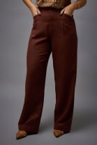 Calça Marrom em Corte Reto