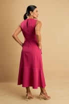 Vestido Mídi Rosa