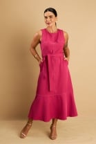 Vestido Mídi Rosa