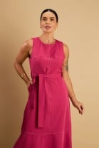 Vestido Mídi Rosa