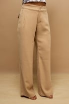 Calça Cós Alto Bege