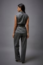 Conjunto de Calça e Colete Xadrez