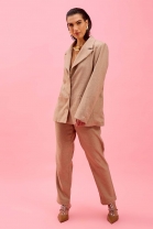 Conjunto de Calça e Blazer Bege 