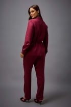 Conjunto de Calça e Camisa com Babado Vinho 