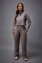 Conjunto de Calça e Jaqueta Cinza 