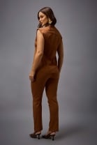 Conjunto de Calça e Colete Assimétrico Ferrugem