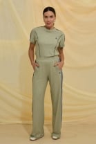 Conjunto de Calça e Blusa Gola Alta Verde