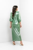 Vestido Midi Verde com Brilho 