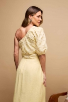 Blusa Ombro Único Amarela