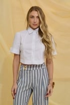 Camisa Cropped Off White