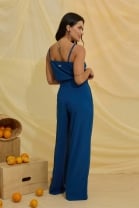 Conjunto de Calça Cós Alto e Blusa Azul