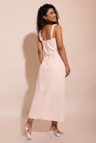 Conjunto de Saia Detalhe 3D e Cropped de Alça Rosa