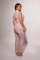 Conjunto de Cal&ccedil;a em Alfaiataria e Colete Rosa