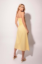 Vestido Longo Tomara que Caia Amarelo