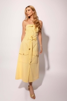 Vestido Longo Tomara que Caia Amarelo