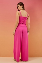 Conjunto de Calça e Cropped Rosa