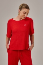 Conjunto de Calça e Blusa Solta Laranja