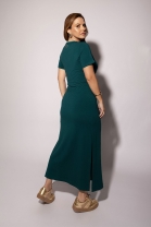 Vestido Longo com Decote em V Verde