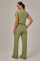 Conjunto de Cal&ccedil;a e Blusa Bicolor Verde