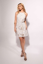 Vestido Curto Bordado Cru