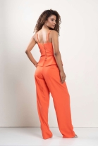Conjunto de Calça e Blusa Alça Fina Laranja