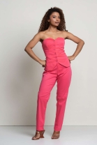 Conjunto de Calça e Blusa Tomara que Caia Rosa