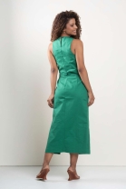 Conjunto de Saia Zíper Lateral e Cropped Verde