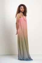 Vestido Longo Al&ccedil;a Floral Degrade 