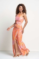 Vestido Longo Amarração nas Costas Estampado